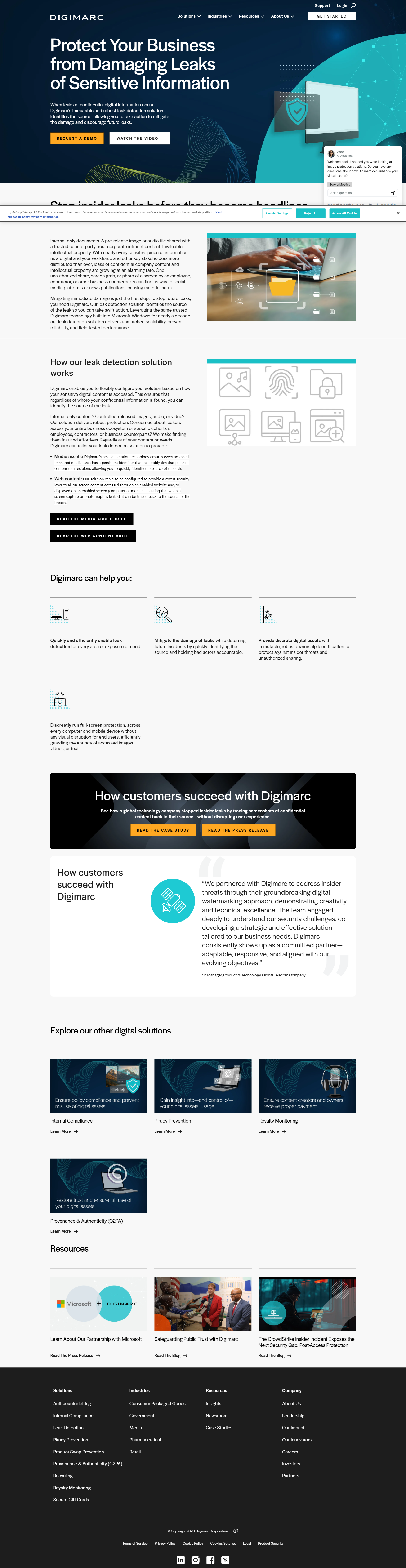 Competitor article on forensic watermarking showing broadcast and media workflow implementation details